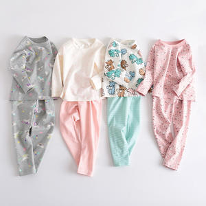 Pyjama pour enfants à manches longues OA 60 jours, vêtements ajustés, pyjama en coton confortable, ensemble de pyjama 2 pièces pour filles, vêtements de nuit pour filles - Product Image 1
