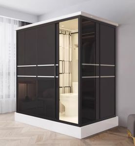 Unité de salle de bain préfabriquée au design moderne porte coulissante plateau rectangulaire cabines de <span class=keywords><strong>douche</strong></span> pliantes élégantes cloisons de toilette cabines de <span class=keywords><strong>douche</strong></span> - Product Image 4