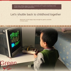 เครื่องเล่นเกม<span class=keywords><strong>ท</strong></span>ี<span class=keywords><strong>วี</strong></span> FEIHAO รุ่นคลาสสิค ย้อนยุค แบบใส่ตลับเกม รองรับผู้เล่นสองคน คอนโ<span class=keywords><strong>ท</strong></span>รลเลอร์ 8 บิต เกมส์แ<span class=keywords><strong>ท</strong></span>งค์ คอนทรา /AV พลาสติก ABS - Product Image 6