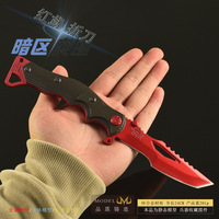 Navaja Plegable Red Kite de 24 cm, Modelo de Arma No Afilada, Totalmente Metálica, para Juego Competitivo Arena Breakout, Accesorio de Juego, Manualidades, Personalización