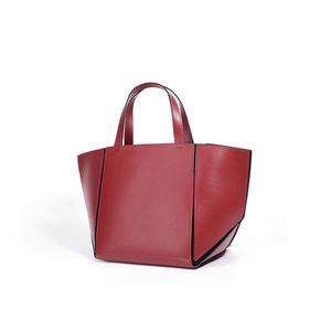 Bolso Tote de Cuero Genuino Rojo Vintage de Alta Calidad OEM para Mujer, Bolso Interior Grande Personalizado, Accesorio de Moda para Mujer - Product Image 1