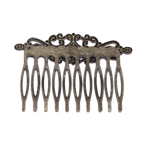 Retro Floral <b>Hair</b> <b>Comb</b> 13 Cm Bronze Alloy <b>Hair</b> Accessory For DIY Jewelry Making - Product Image 2