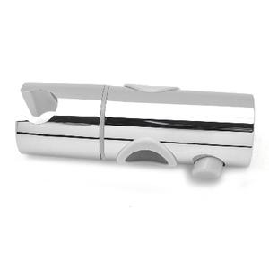 Support coulissant chromé en ABS pour tringles de 22 mm de longueur, 5 cm de largeur, 12,5 cm de hauteur, 4,5 cm de profondeur, accessoire pour tringle de rideau de douche - Product Image 1