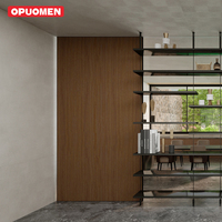 Sistema deslizante impermeable de diseño moderno, aleación de aluminio de grano de madera sin rieles para cocina, centro comercial Interior, bodega, supermercado