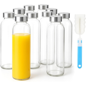 Wholesale Custom Logo Clear 600ml <b>750ml</b> 1000ml Wide Mouth Borosilicate Glass Reusable Water <b>Bottle</b> for Juice - Product Image 1