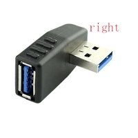 Adaptateur d'extension USB 3.0 mâle vers USB 3.0 femelle à 90 degrés Angle droit et gauche Angle haut vers le bas Connecteur coupleur USB