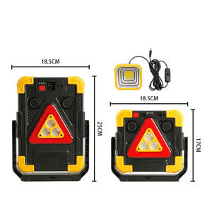 Feu de signalisation triangulaire LED multifonctionnel pour <span class=keywords><strong>voiture</strong></span>, lumière d'urgence solaire, accessoires de <span class=keywords><strong>voiture</strong></span>, panneau d'avertissement avec alarme, lampe de travail - Product Image 6