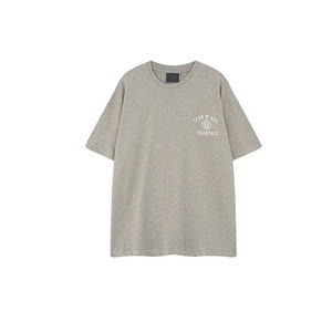 Camiseta de manga corta de algodón puro con insignia de marca de moda para hombre y mujer, estilo urbano, holgada y casual - Product Image 5