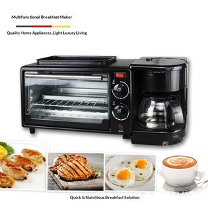 Estación <span class=keywords><strong>de</strong></span> Desayuno Multifuncional 3 en 1, <span class=keywords><strong>Horno</strong></span> <span class=keywords><strong>Tostador</strong></span> Eléctrico con Sartén y Cafetera para el Hogar, Oficina o Apartamento - Product Image 4