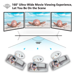 Écran de projection sur trépied <span class=keywords><strong>SXZ</strong></span>/OEM 100 pouces 4K HD 16:9 DLP LCD en tissu, pliable, portable, pour extérieur, maison, voyage, avec sac, garantie 1 an - Product Image 2