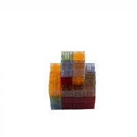 140 pièces de blocs de construction magnétiques transparents, jouet de construction STEM, ensemble d'apprentissage créatif avec boîte de rangement