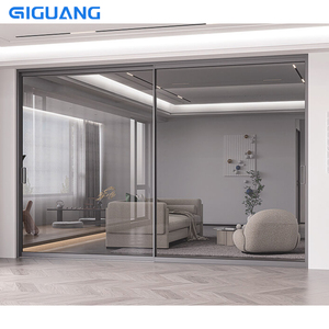Qiguang ประตูสไลด์อลูมิเนียมแบบเต็มมุมมอง, AS2047โรงแรม nfrc ประตูบานเลื่อนแบบพาโนรามาเคลือบคู่ - Product Image 3