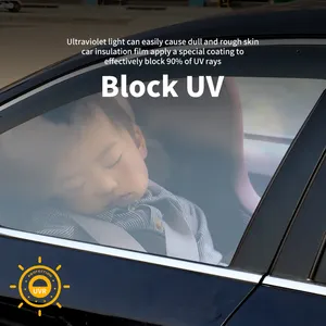 Aislamiento térmico solar para ventana de coche, película de aislamiento solar de 2 capas, alta claridad, 5%, 20%, 35%, 70%, VLT, barato, tinte de ventana, OEM