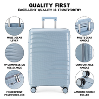 Usine à la mode en gros 12 pièces PP ensemble de bagages SKD 18 "- 29" haute qualité PP Trolley case prix bon marché