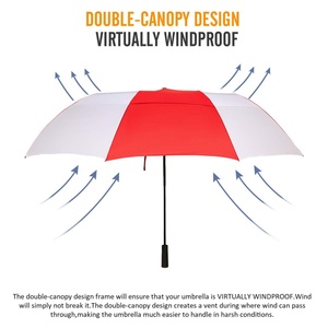 Factory Direct Selling 2 Fold Windproof Travel Golf Umbrella 27 Inch Auto Open Stainless Steel Handle Business Umbrella Size - Product Image 4