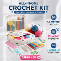 Kit de démarrage pour le tricot à la main, 59 pièces, simple et pratique, accessoires pour débutants