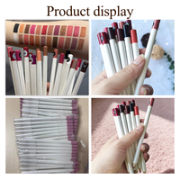 Crayon à lèvres longue durée imperméable à l'eau, haute pigmentation, anti-bavures, pour le maquillage quotidien, look de bureau et tenue toute la journée