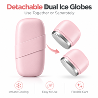 Masseur facial innovant à globe de glace détachable, outil de beauté à double refroidissement pour les marques de soins de la peau personnalisées
