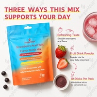 Berberine Yerba Mate Fruitpoeder Drinkstokjes |   Aardbei Açaí smaak |   Dagelijkse Wellness Drank Supplement Non-GMO Clean Label