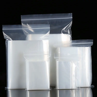 Bolsa de Plástico Transparente con Cierre Hermético, Reciclable y Resistente al Agua, para Almacenamiento de Frutos Secos, Autoadhesiva, de Polietileno