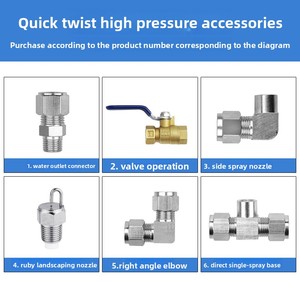 DaringFish Connettore a vite rapida in acciaio inossidabile tipo Ferrule per accessori <span class=keywords><strong>spray</strong></span> ad alta pressione, ugello da 9,52 mm, connettore filettato 1/8 - Product Image 4