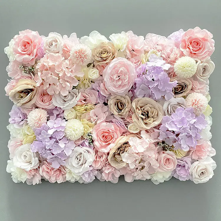 Flowers Wall Panel 3D Silk Flowers for Wedding Backdrop, Birthday, Nail, Hair Salon Wall Decor Pink Room Decor