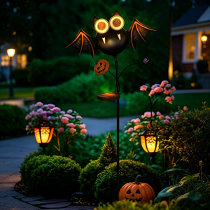 <span class=keywords><strong>Lampe</strong></span> solaire LED fantaisie en forme de chauve-souris avec accents d'ailes, éclairage effrayant pour allée de jardin, haute luminosité, résistante à l'eau IP65, Halloween - Product Image 2