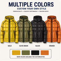 Veste matelassée en nylon ripstop personnalisée pour homme, coupe-vent, imperméable, à capuche, style streetwear, parka d'hiver chaude, thermique pour l'extérieur
