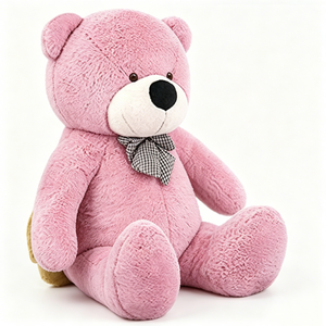 Customized <b>Pink</b> teddy <b>bear</b> plush toy, Sitting <b>pink</b> <b>bear</b> stuffed animal, Soft <b>pink</b> teddy <b>bear</b> plushier - Product Image 1
