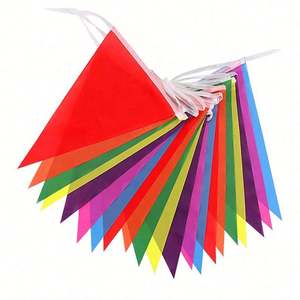 Guirlande de drapeaux publicitaires en polyester de haute qualité pour la décoration intérieure, avec logo personnalisé, bannière publicitaire, couleurs vives - Product Image 1