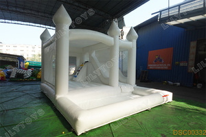 Lilytoys Château Gonflable Commercial Blanc <span class=keywords><strong>avec</strong></span> <span class=keywords><strong>Piscine</strong></span> et Toboggan pour Enfants - Product Image 2