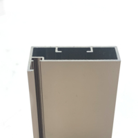 Profilé de cadre de verre en aluminium pour armoire de cuisine en or Rose