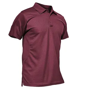 Garment Manufactures Polyester Men's Quick Dry Polo Shirts Custom Logo Moisture Wicking Casual Tactical Golf Polo Shirt Male