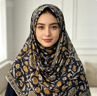 Hijab Muslimah Premium Baru, Lembut, Bernapas, Ringan, Elegan, Pashmina, Hijab Jersey Bermotif