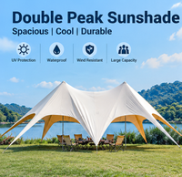 Abri de plage et de camping extérieur pour 15 à 50 personnes, auvent étoilé en tissu Oxford imperméable de 15 m pour fêtes