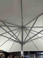 Grand parasol de jardin carré pour restaurant, café, hôtel, structure en aluminium, usage commercial, grande taille, parasol de restaurant