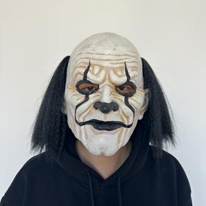 Máscara <span class=keywords><strong>de</strong></span> cara completa <span class=keywords><strong>de</strong></span> payaso <span class=keywords><strong>de</strong></span> terror Disfraz <span class=keywords><strong>de</strong></span> látex <span class=keywords><strong>de</strong></span> Halloween Scary Cosplay Prop Máscara espeluznante para hombres - Product Image 3