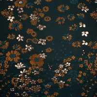 KEER Vente en gros d'usine JBJ4237MB Tissu pour robe de soirée pour femme Motif floral Jacquard brocart métallisé en polyester pour rideaux