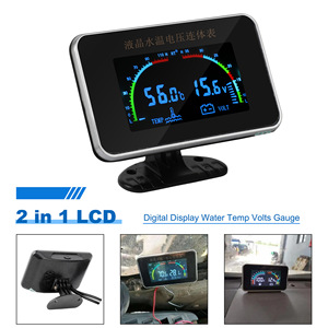 Cnspeed 2 in 1 เครื่องวัดอุณหภูมิน้ำและแรงดันไฟฟ้าแบบ LCD สำหรับรถยนต์ รถบรรทุก ยานยนต์ทางวิศวกรรม และยานยนต์ทางการเกษตร - Product Image 4