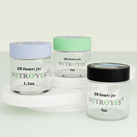 Pot en verre résistant aux enfants 3,5g 7g, emballage CR pour capsules de fleurs, anti-odeur, à l'épreuve des enfants, 3,5 pots, logo personnalisé