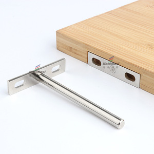Soporte de hierro tipo F de 8 mm para estantes, montaje oculto para estantes de madera, fácil instalación, estilo moderno y sencillo - Product Image 3