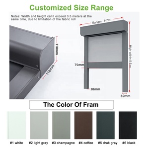 Màn hình ngoài trời không thấm nước tự động Shades cho <span class=keywords><strong>Patio</strong></span> ngoài trời <span class=keywords><strong>Patio</strong></span> màn hình ngoài trời Rèm Zip màn hình - Product Image 3