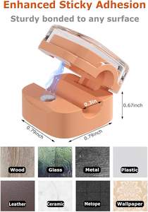 Clipes Magnéticos Adesivos para Cabos e Suporte de Fios (Pacote com 8) - Organizador de Fios Ajustável para Casa/Escritório, Carro e Mais (Multicolorido Cristal) - Product Image 4