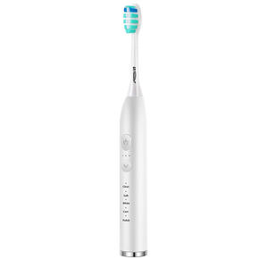 Brosse à dents électrique sonique ultralégère, rechargeable par type C, étanche IPX7, blanche nacrée, pour soins bucco-dentaires pour adultes - Product Image 1