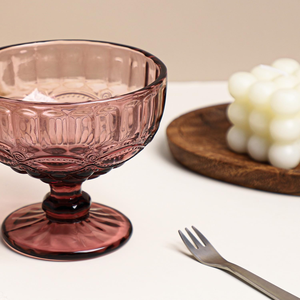 Tazón de Cristal de 300 ml con Base de Diamante en Relieve, Estilo Vintage, Colorido, para Helado, Postre, Ensalada, Pudín, <span class=keywords><strong>Café</strong></span>, Hogar - Product Image 5