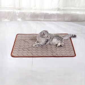 Factory Waterproof Summer Large <strong>Dog</strong> Cooling Mat Non Toxic Breathable Washable Soft Pet Cooling Pad Ice Mesh Rectangle Blue - Product Image 3