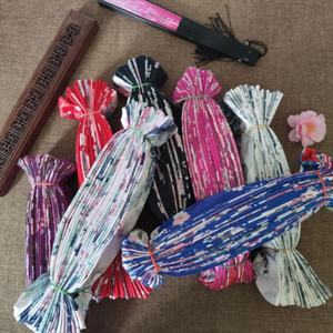 Offre Spéciale sac cadeau en satin de soie avec logo personnalisé pochette de protection de ventilateur à main pliante pour mariage noël nouvel an cueillette et emballage - Product Image 5