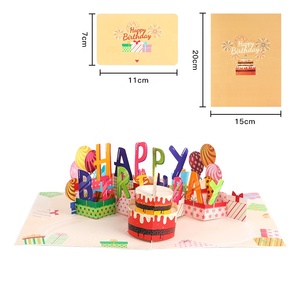 Tarjeta de felicitación emergente 3D con música de pastel de <span class=keywords><strong>feliz</strong></span> cumpleaños con luces y sonido, regalo creativo, tarjeta de felicitación de cumpleaños - Product Image 5