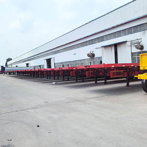 Semirremolque plano de acero de 3 ejes personalizado Semirremolques planos de contenedor de 20 pies y 40 pies Nuevo - Product Image 6