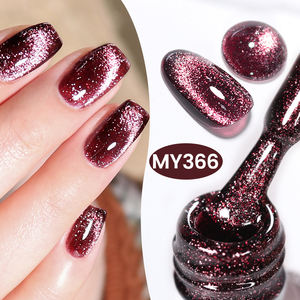 BORN PRETTY esmalte de uñas de ojo de gato rojo Platino de alta densidad Gel brillo arte de uñas Flash diamante Disco Gel esmalte ojo de gato - Product Image 3